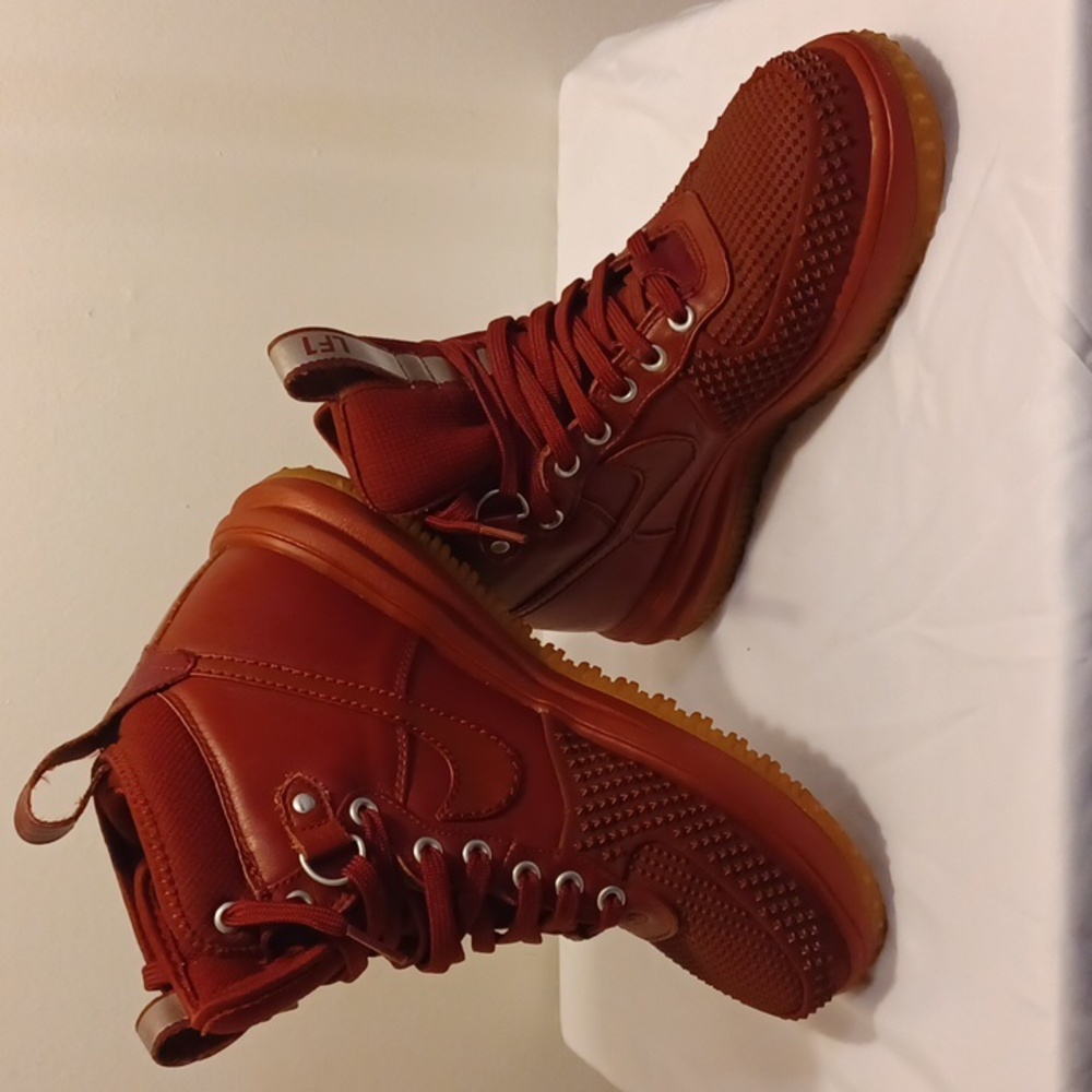 MEN'S NIKE LF LUNAR FORCE 1 DUCKBOOT MAROON SIZE 8 - Picture 9 of 10